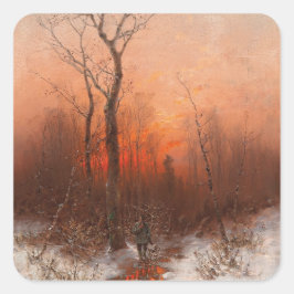 Adesivo Quadrado Retorno de casa no Sunset - Désiré Thomassin