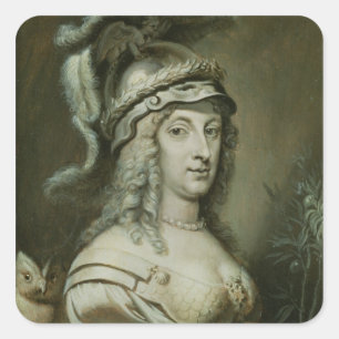 Adesivo Quadrado Retrato alegórico da rainha Christina de