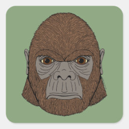 Adesivo Quadrado Retrato Bigfoot 1 (Tipo Ape)
