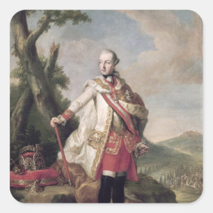 Adesivo Quadrado Retrato completo do comprimento de Joseph II