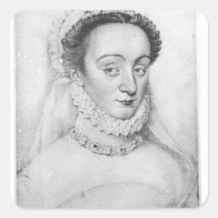 Adesivo Quadrado Retrato da dama de de Charlotte de Beaune