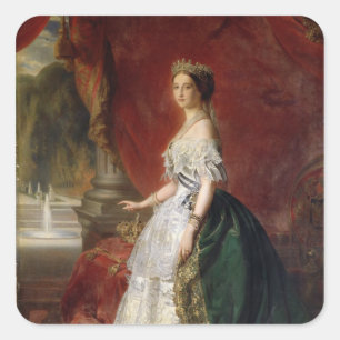 Adesivo Quadrado Retrato da imperatriz Eugenie de France