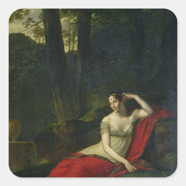 Adesivo Quadrado Retrato da Imperatriz Josephine , 1805 (Frente)
