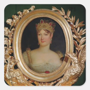 Adesivo Quadrado Retrato da imperatriz Marie-Louise de Áustria