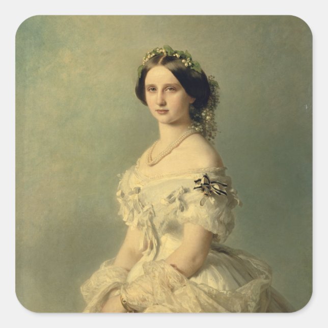 Adesivo Quadrado Retrato da Princesa de Baden, 1856 (Frente)