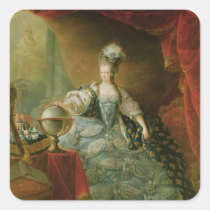 Adesivo Quadrado Retrato da rainha de Marie Antoinette de France