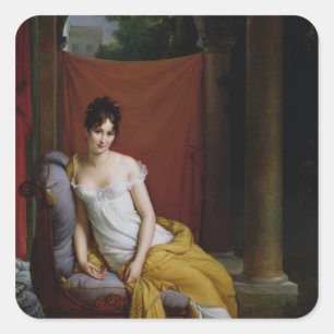 Adesivo Quadrado Retrato da senhora Recamier