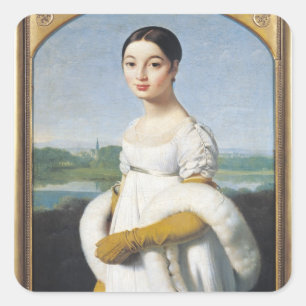Adesivo Quadrado Retrato da senhorita Caroline Riviere 1805