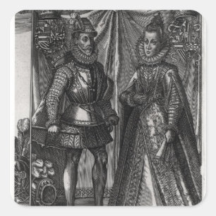 Adesivo Quadrado Retrato de Albert, Archduke de Áustria