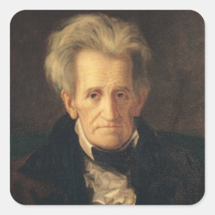 Adesivo Quadrado Retrato de Andrew Jackson