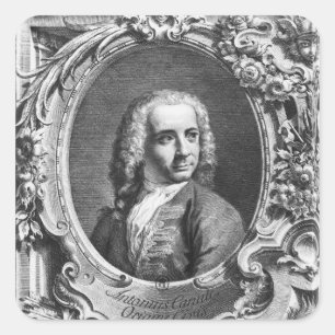Adesivo Quadrado Retrato de Antonio Canaletto