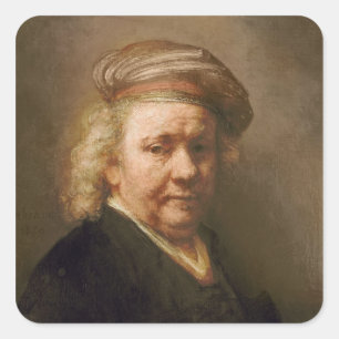 Adesivo Quadrado Retrato de auto, 1669