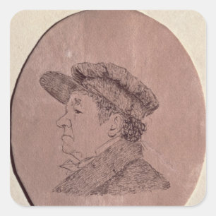 Adesivo Quadrado Retrato de auto, 1824