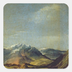 Adesivo Quadrado Retrato de auto com luvas, 1498