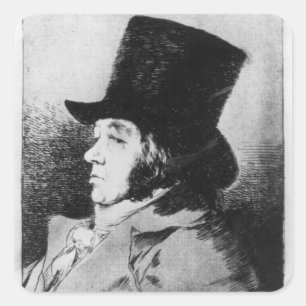 Adesivo Quadrado Retrato de auto de Francisco Jose de Goya y