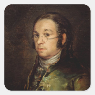 Adesivo Quadrado Retrato de auto de Francisco Jose de Goya y