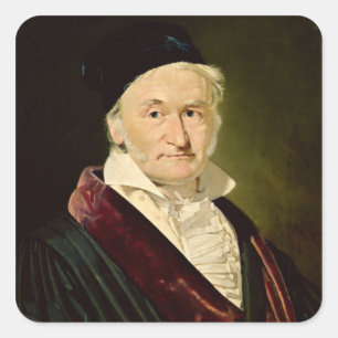 Adesivo Quadrado Retrato de Carl Friedrich Gauss, 1840