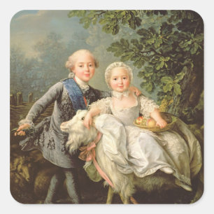 Adesivo Quadrado Retrato de Charles Philippe de France (1757-1836)