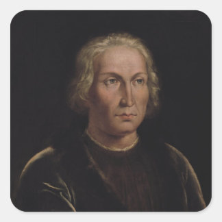 Adesivo Quadrado Retrato de Cristóvão Colombo