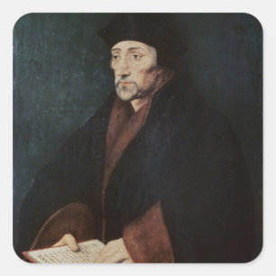 Adesivo Quadrado Retrato de Desiderius Erasmus de Rotterdam