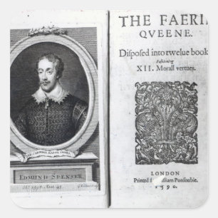 Adesivo Quadrado Retrato de Edmund Spenser e