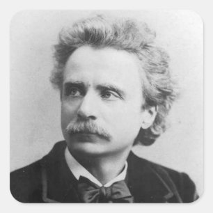 Adesivo Quadrado Retrato de Edvard Grieg