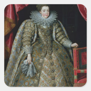 Adesivo Quadrado Retrato de Elisabeth de France 1615