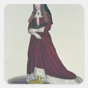 Adesivo Quadrado Retrato de Elizabeth de York, 1841
