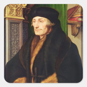 Adesivo Quadrado Retrato de Erasmus, 1523