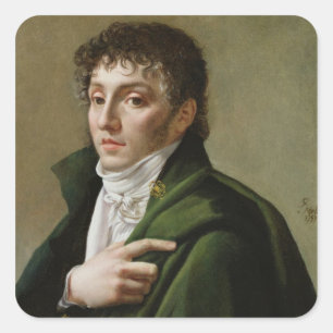 Adesivo Quadrado Retrato de Etienne-Henri Mehul 1799