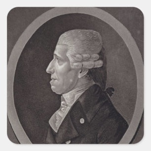 Adesivo Quadrado Retrato de Franz Joseph Haydn