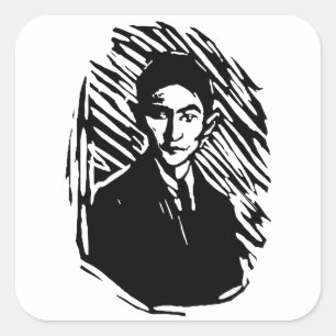 Adesivo Quadrado Retrato de Franz Kafka
