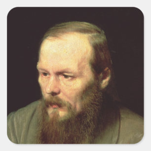 Adesivo Quadrado Retrato de Fyodor Dostoyevsky 1872