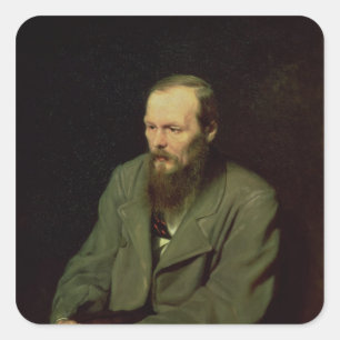 Adesivo Quadrado Retrato de Fyodor Dostoyevsky 1872