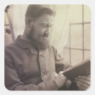 Adesivo Quadrado Retrato de George Bernard Shaw (1856-1950) como um