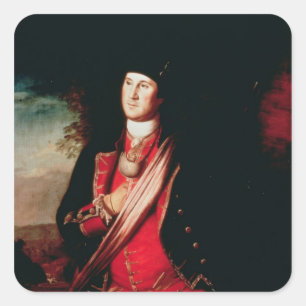 Adesivo Quadrado Retrato de George Washington 1772