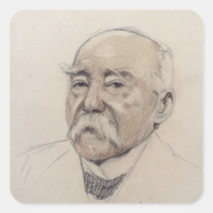 Adesivo Quadrado Retrato de Georges Clemenceau