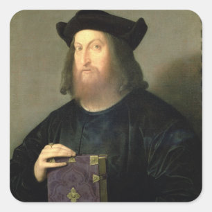 Adesivo Quadrado Retrato de Gian Giorgio Trissino (1478-1550) (óle