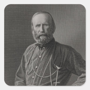 Adesivo Quadrado Retrato de Giuseppe Garibaldi