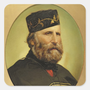 Adesivo Quadrado Retrato de Giuseppe Garibaldi