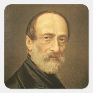 Adesivo Quadrado Retrato de Giuseppe Mazzini