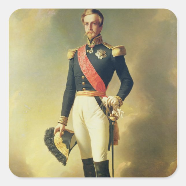 Adesivo Quadrado Retrato de Henri-Eugene-Philippe-Louis (Frente)