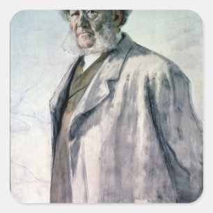 Adesivo Quadrado Retrato de Henrik Ibsen, 1895