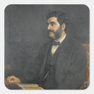 Adesivo Quadrado Retrato de Hormuzd Rassam, 1869