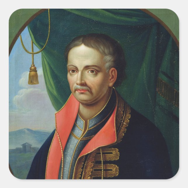 Adesivo Quadrado Retrato de Ivan Mazepa (Frente)