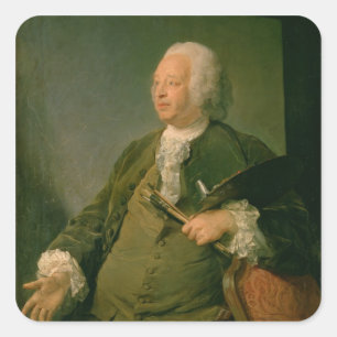 Adesivo Quadrado Retrato de Jean-Baptiste Oudry (1686-1755) c.1753