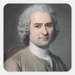 Adesivo Quadrado Retrato de Jean Jacques Rousseau