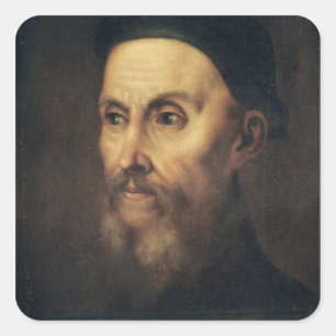 Adesivo Quadrado Retrato de John Calvin