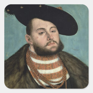 Adesivo Quadrado Retrato de John Frederick o Magnanimous (1503-5