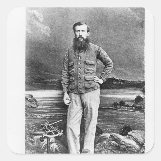 Adesivo Quadrado Retrato de John Hanning Speke (Frente)
